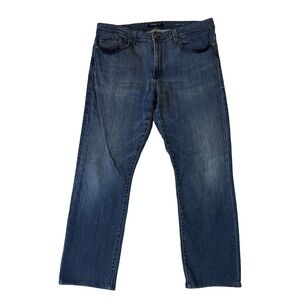 Fidelity mens 40x30 Jimmy slim straight fit galaxy blue stretch denim jeans EUC